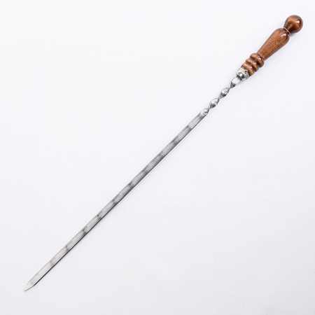 Stainless skewer 620*12*3 mm with wooden handle в Туле