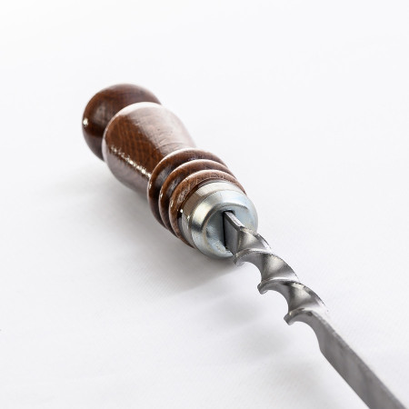 Шампур нержавеющий 670*12*3 мм с деревянной ручкой в Туле