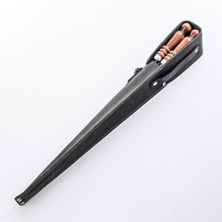 A set of skewers 670*12*3 mm in a black leather case в Туле