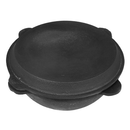 Cast iron cauldron 8 l flat bottom with a frying pan lid в Туле