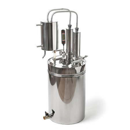 Cheap moonshine still kits "Gorilych" double distillation 10/35/t with CLAMP 1,5" and tap в Туле